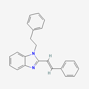 molecular formula C23H20N2 B5308843 1-(2-phenylethyl)-2-(2-phenylvinyl)-1H-benzimidazole 