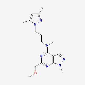 N-[3-(3,5-dimethyl-1H-pyrazol-1-yl)propyl]-6-(methoxymethyl)-N,1-dimethyl-1H-pyrazolo[3,4-d]pyrimidin-4-amine