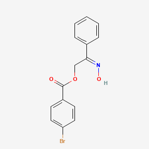 molecular formula C15H12BrNO3 B5308865 2-(hydroxyimino)-2-phenylethyl 4-bromobenzoate 