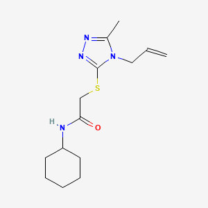 2-[(4-allyl-5-methyl-4H-1,2,4-triazol-3-yl)thio]-N-cyclohexylacetamide