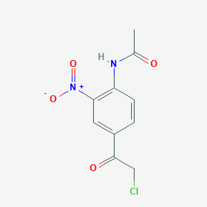 molecular formula C10H9ClN2O4 B053089 N-[4-(2-氯乙酰)-2-硝基苯基]乙酰胺 CAS No. 119457-11-3