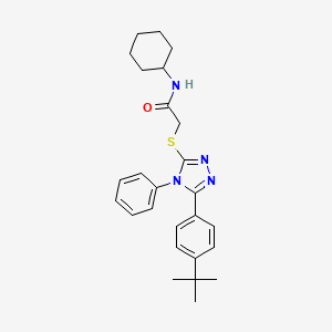 2-{[5-(4-tert-butylphenyl)-4-phenyl-4H-1,2,4-triazol-3-yl]thio}-N-cyclohexylacetamide