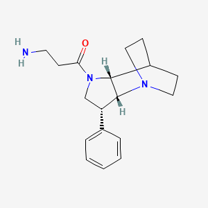 {3-oxo-3-[rel-(2R,3R,6R)-3-phenyl-1,5-diazatricyclo[5.2.2.0~2,6~]undec-5-yl]propyl}amine dihydrochloride