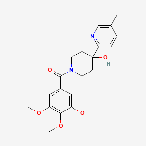 4-(5-methylpyridin-2-yl)-1-(3,4,5-trimethoxybenzoyl)piperidin-4-ol