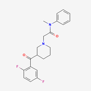 molecular formula C21H22F2N2O2 B5309030 2-[3-(2,5-difluorobenzoyl)piperidin-1-yl]-N-methyl-N-phenylacetamide 