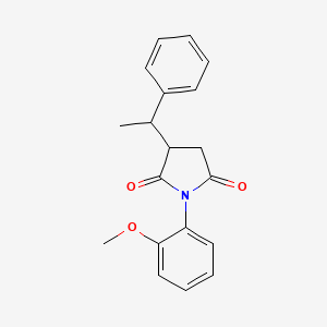 molecular formula C19H19NO3 B5309039 1-(2-methoxyphenyl)-3-(1-phenylethyl)-2,5-pyrrolidinedione 