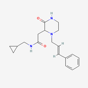 molecular formula C19H25N3O2 B5309041 N-(cyclopropylmethyl)-2-{3-oxo-1-[(2E)-3-phenyl-2-propen-1-yl]-2-piperazinyl}acetamide 