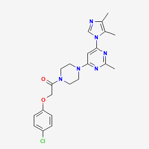 molecular formula C22H25ClN6O2 B5309053 4-{4-[(4-chlorophenoxy)acetyl]-1-piperazinyl}-6-(4,5-dimethyl-1H-imidazol-1-yl)-2-methylpyrimidine 