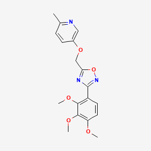 molecular formula C18H19N3O5 B5309058 2-methyl-5-{[3-(2,3,4-trimethoxyphenyl)-1,2,4-oxadiazol-5-yl]methoxy}pyridine 