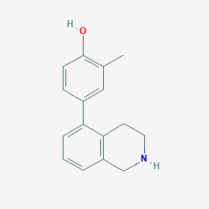 molecular formula C16H17NO B5309068 2-methyl-4-(1,2,3,4-tetrahydroisoquinolin-5-yl)phenol 