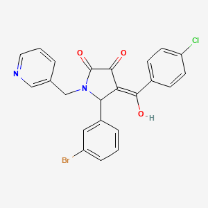 5-(3-bromophenyl)-4-(4-chlorobenzoyl)-3-hydroxy-1-(3-pyridinylmethyl)-1,5-dihydro-2H-pyrrol-2-one