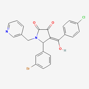 molecular formula C23H16BrClN2O3 B5309082 5-(3-bromophenyl)-4-(4-chlorobenzoyl)-3-hydroxy-1-(3-pyridinylmethyl)-1,5-dihydro-2H-pyrrol-2-one 