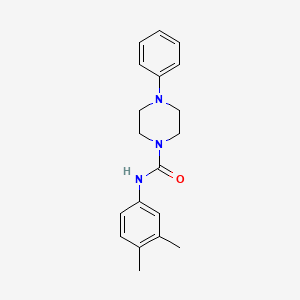 molecular formula C19H23N3O B5309092 N-(3,4-dimethylphenyl)-4-phenyl-1-piperazinecarboxamide 
