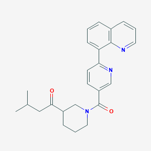3-methyl-1-{1-[(6-quinolin-8-ylpyridin-3-yl)carbonyl]piperidin-3-yl}butan-1-one