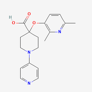 4-[(2,6-dimethylpyridin-3-yl)oxy]-1-pyridin-4-ylpiperidine-4-carboxylic acid