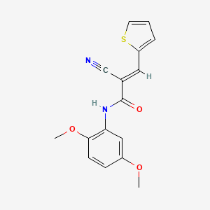 2-cyano-N-(2,5-dimethoxyphenyl)-3-(2-thienyl)acrylamide