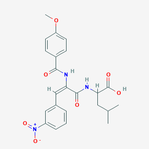 N-[2-[(4-methoxybenzoyl)amino]-3-(3-nitrophenyl)acryloyl]leucine