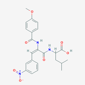 molecular formula C23H25N3O7 B5309132 N-[2-[(4-methoxybenzoyl)amino]-3-(3-nitrophenyl)acryloyl]leucine 