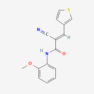 molecular formula C15H12N2O2S B5309153 2-cyano-N-(2-methoxyphenyl)-3-(3-thienyl)acrylamide 