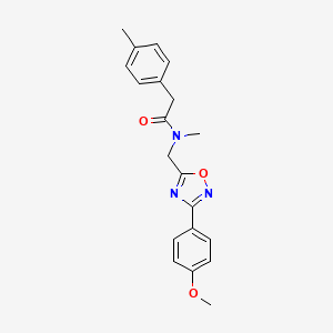molecular formula C20H21N3O3 B5309189 N-{[3-(4-methoxyphenyl)-1,2,4-oxadiazol-5-yl]methyl}-N-methyl-2-(4-methylphenyl)acetamide 
