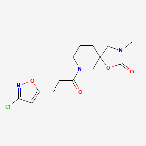 7-[3-(3-chloro-5-isoxazolyl)propanoyl]-3-methyl-1-oxa-3,7-diazaspiro[4.5]decan-2-one