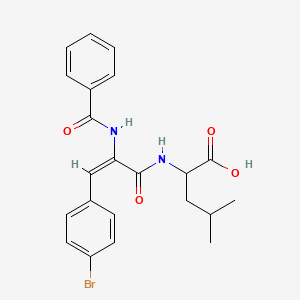 molecular formula C22H23BrN2O4 B5309217 N-[2-(benzoylamino)-3-(4-bromophenyl)acryloyl]leucine 