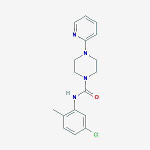 molecular formula C17H19ClN4O B5309230 N-(5-chloro-2-methylphenyl)-4-(2-pyridinyl)-1-piperazinecarboxamide 