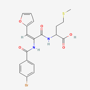 molecular formula C19H19BrN2O5S B5309247 N-[2-[(4-bromobenzoyl)amino]-3-(2-furyl)acryloyl]methionine 