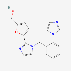 molecular formula C18H16N4O2 B5309256 (5-{1-[2-(1H-imidazol-1-yl)benzyl]-1H-imidazol-2-yl}-2-furyl)methanol 