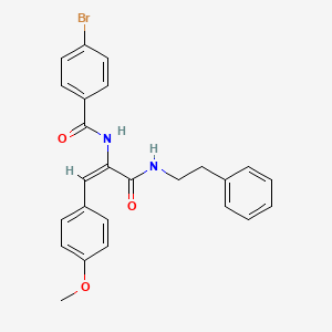 molecular formula C25H23BrN2O3 B5309260 4-bromo-N-(2-(4-methoxyphenyl)-1-{[(2-phenylethyl)amino]carbonyl}vinyl)benzamide 