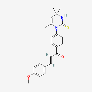 molecular formula C23H24N2O2S B5309288 3-(4-methoxyphenyl)-1-[4-(4,4,6-trimethyl-2-thioxo-3,4-dihydro-1(2H)-pyrimidinyl)phenyl]-2-propen-1-one 
