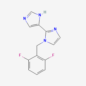 molecular formula C13H10F2N4 B5309298 1-(2,6-difluorobenzyl)-1H,1'H-2,4'-biimidazole 