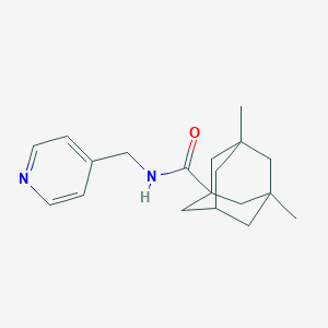 molecular formula C19H26N2O B5309306 3,5-dimethyl-N-(4-pyridinylmethyl)-1-adamantanecarboxamide 