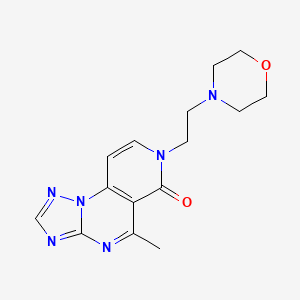 molecular formula C15H18N6O2 B5309311 5-methyl-7-[2-(4-morpholinyl)ethyl]pyrido[3,4-e][1,2,4]triazolo[1,5-a]pyrimidin-6(7H)-one 