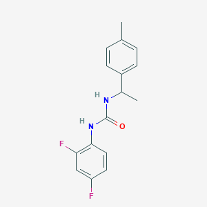 molecular formula C16H16F2N2O B5309368 N-(2,4-difluorophenyl)-N'-[1-(4-methylphenyl)ethyl]urea 