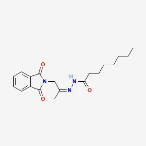 molecular formula C19H25N3O3 B5309440 N'-[2-(1,3-dioxo-1,3-dihydro-2H-isoindol-2-yl)-1-methylethylidene]octanohydrazide 