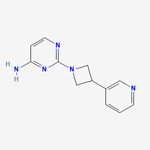 molecular formula C12H13N5 B5309442 2-[3-(3-pyridinyl)-1-azetidinyl]-4-pyrimidinamine 