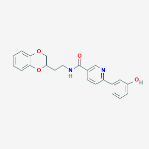 N-[2-(2,3-dihydro-1,4-benzodioxin-2-yl)ethyl]-6-(3-hydroxyphenyl)nicotinamide