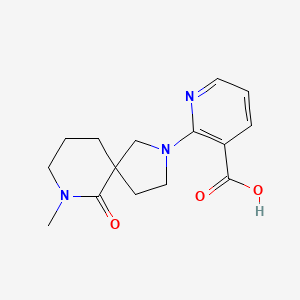 molecular formula C15H19N3O3 B5309459 2-(7-methyl-6-oxo-2,7-diazaspiro[4.5]dec-2-yl)nicotinic acid 