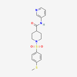 1-{[4-(methylthio)phenyl]sulfonyl}-N-3-pyridinyl-4-piperidinecarboxamide