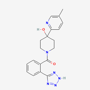 4-(5-methylpyridin-2-yl)-1-[2-(1H-tetrazol-5-yl)benzoyl]piperidin-4-ol