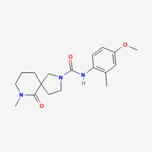 molecular formula C18H25N3O3 B5309508 N-(4-methoxy-2-methylphenyl)-7-methyl-6-oxo-2,7-diazaspiro[4.5]decane-2-carboxamide 