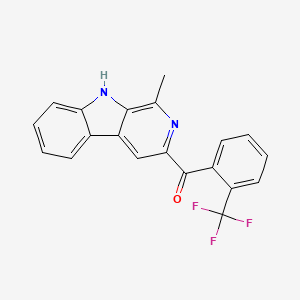 molecular formula C20H13F3N2O B5309517 (1-methyl-9H-beta-carbolin-3-yl)[2-(trifluoromethyl)phenyl]methanone 