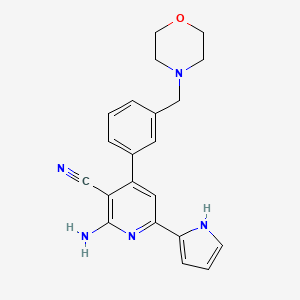 2-amino-4-[3-(morpholin-4-ylmethyl)phenyl]-6-(1H-pyrrol-2-yl)nicotinonitrile