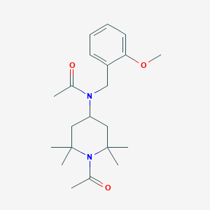 molecular formula C21H32N2O3 B5309553 N-(1-acetyl-2,2,6,6-tetramethyl-4-piperidinyl)-N-(2-methoxybenzyl)acetamide 