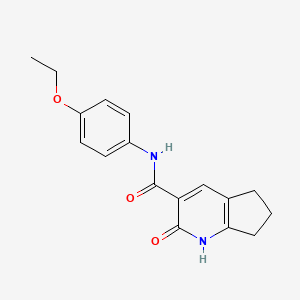 molecular formula C17H18N2O3 B5309557 N-(4-ethoxyphenyl)-2-oxo-2,5,6,7-tetrahydro-1H-cyclopenta[b]pyridine-3-carboxamide 