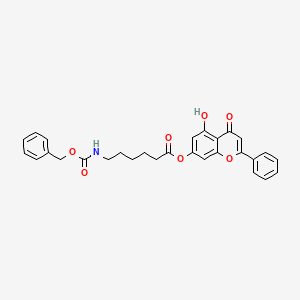 5-hydroxy-4-oxo-2-phenyl-4H-chromen-7-yl 6-{[(benzyloxy)carbonyl]amino}hexanoate