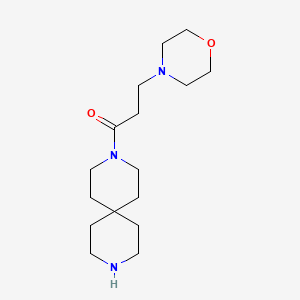 molecular formula C16H29N3O2 B5309568 3-[3-(4-morpholinyl)propanoyl]-3,9-diazaspiro[5.5]undecane dihydrochloride 
