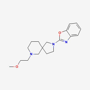 molecular formula C18H25N3O2 B5309577 2-(1,3-benzoxazol-2-yl)-7-(2-methoxyethyl)-2,7-diazaspiro[4.5]decane 