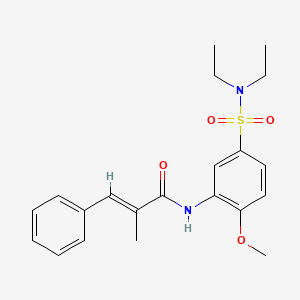 molecular formula C21H26N2O4S B5309581 N-{5-[(diethylamino)sulfonyl]-2-methoxyphenyl}-2-methyl-3-phenylacrylamide 